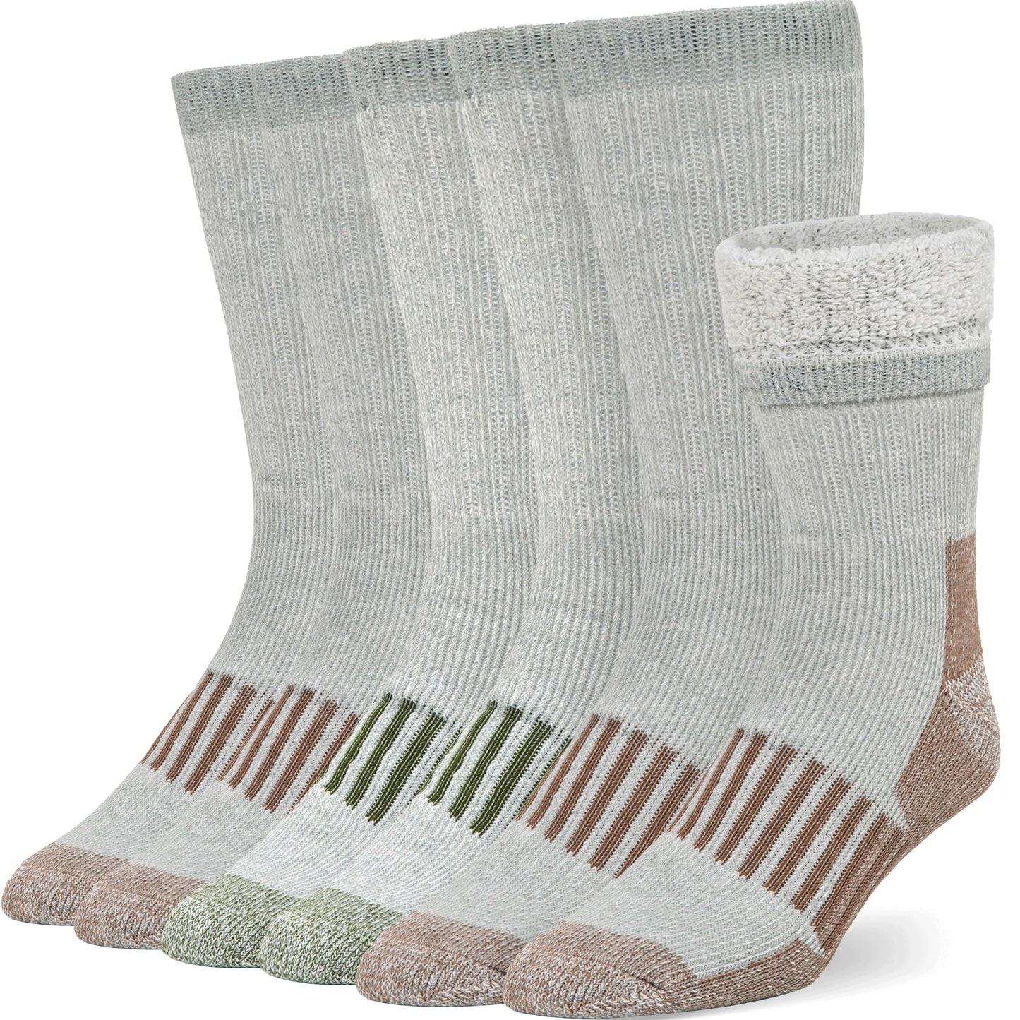 Unisex Alvada Merino Wool Hiking Socks Thermal Warm Crew Winter Boot Socks 3 Pairs