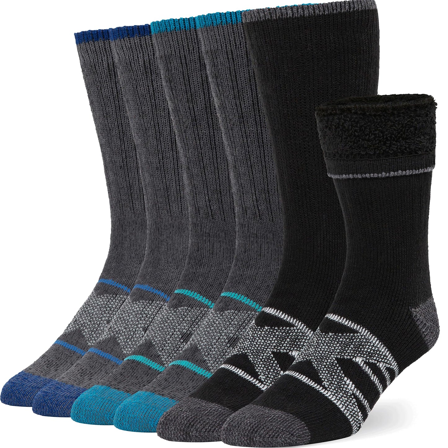 Unisex Alvada Merino Wool Hiking Socks Thermal Warm Crew Winter Boot Socks 3 Pairs