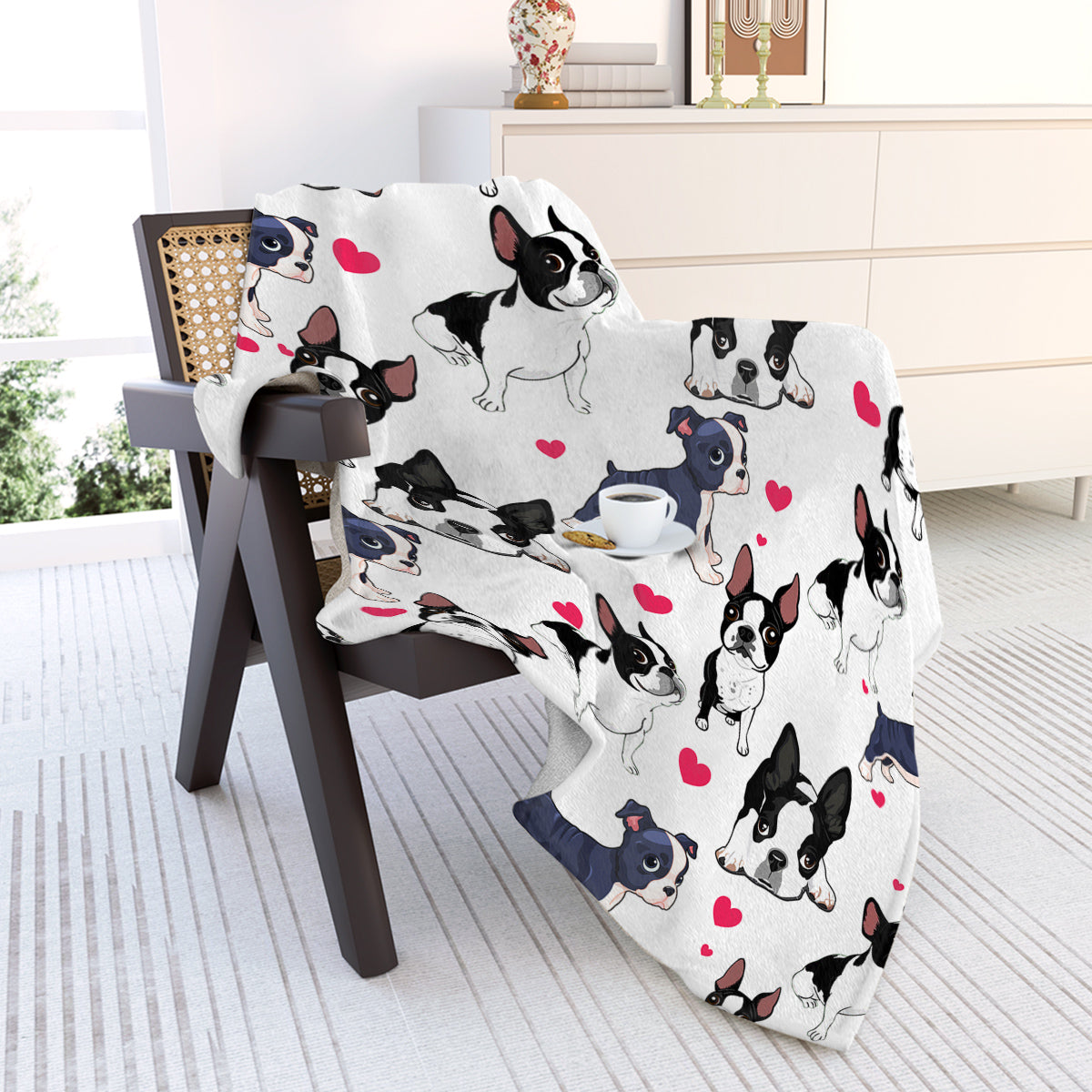 Soft Lightweight Warm Fleece Flannel Dog Blanket