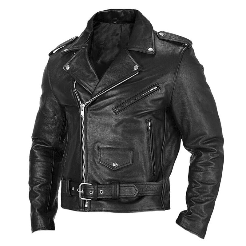 Men's PU Leather Motorcycle Jacket