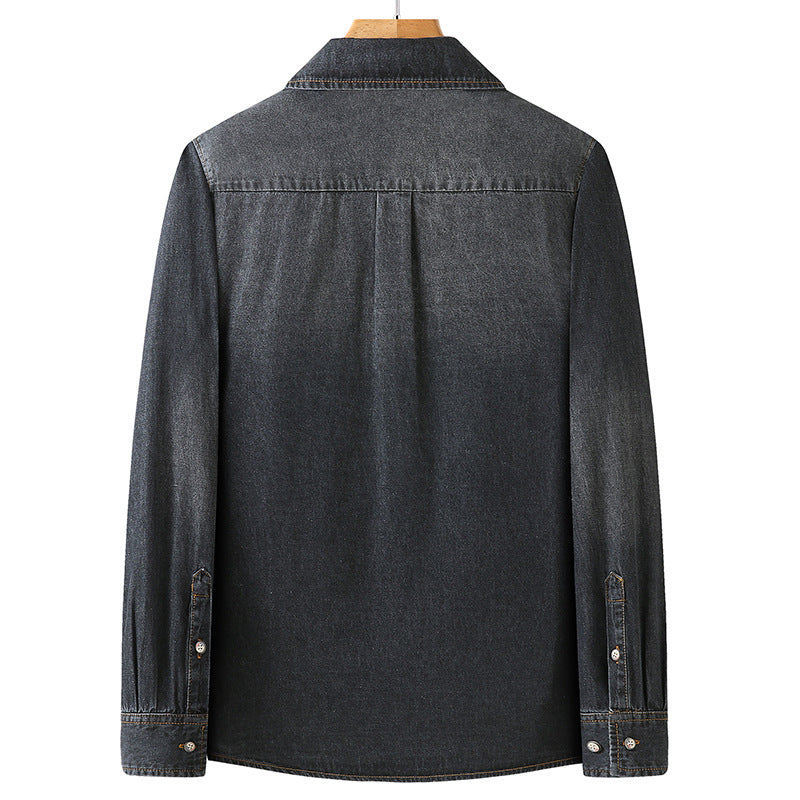 Men's Long Sleeve Denim Casual Coat Up to 8XL