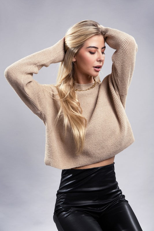 Cozy Mock Neck Pullover Sweater