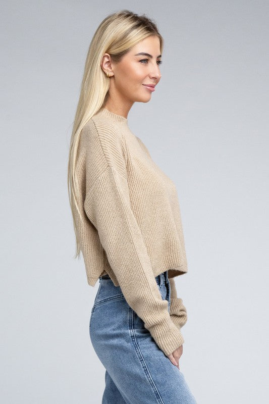 Cozy Mock Neck Pullover Sweater