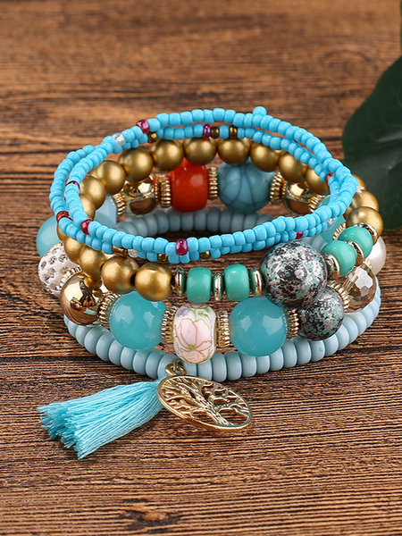 Boho Beaded Bracelet Set