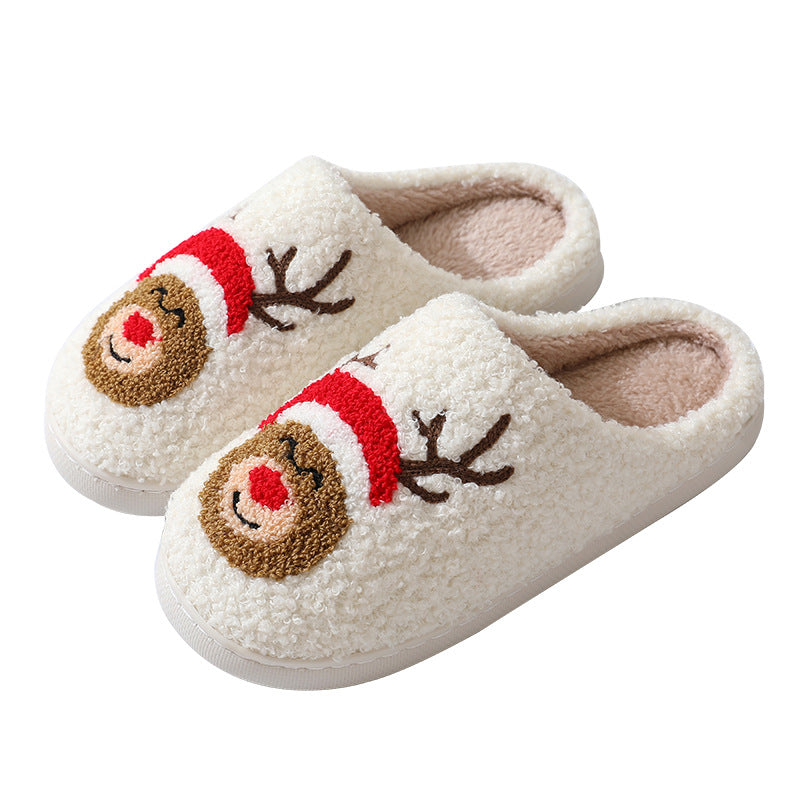 Unisex Warm Christmas Cotton Winter Slippers