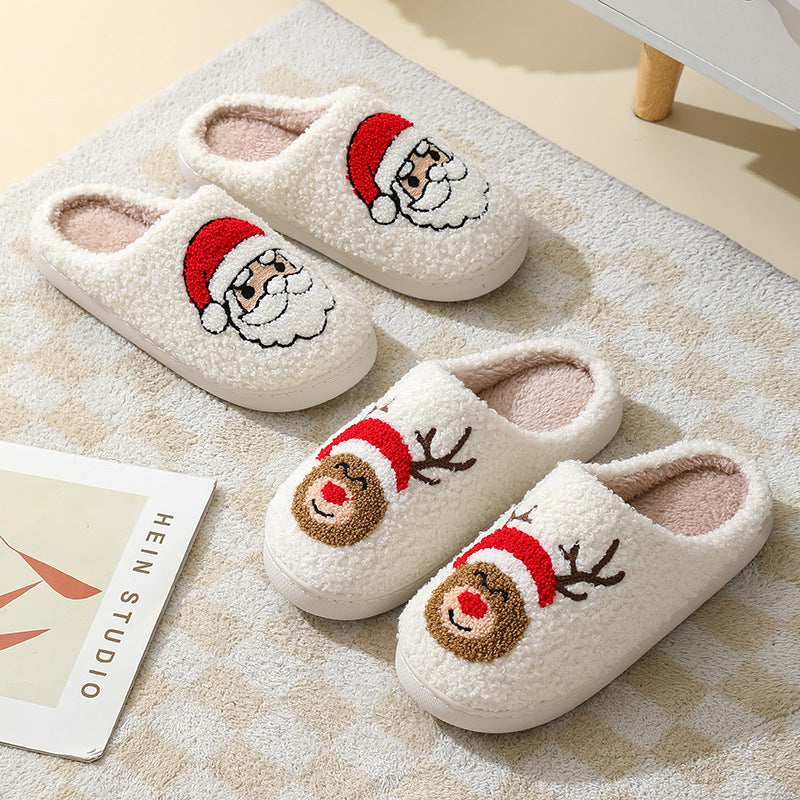 Unisex Warm Christmas Cotton Winter Slippers