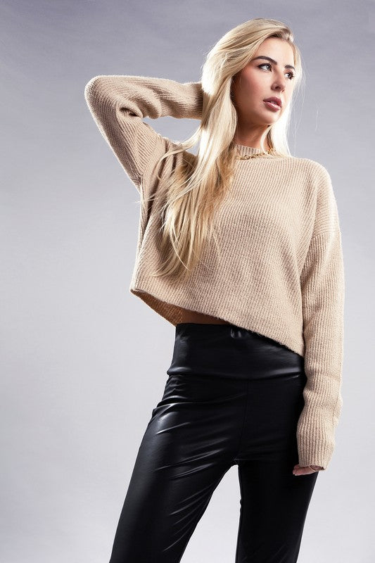 Cozy Mock Neck Pullover Sweater