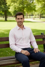 Mens Pink Twill Spread Collar Dress Shirt