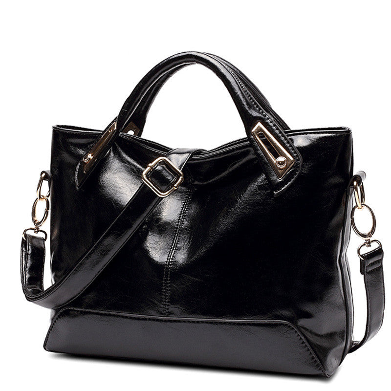 Retro Style PU Leather Bag with Detachable Strap