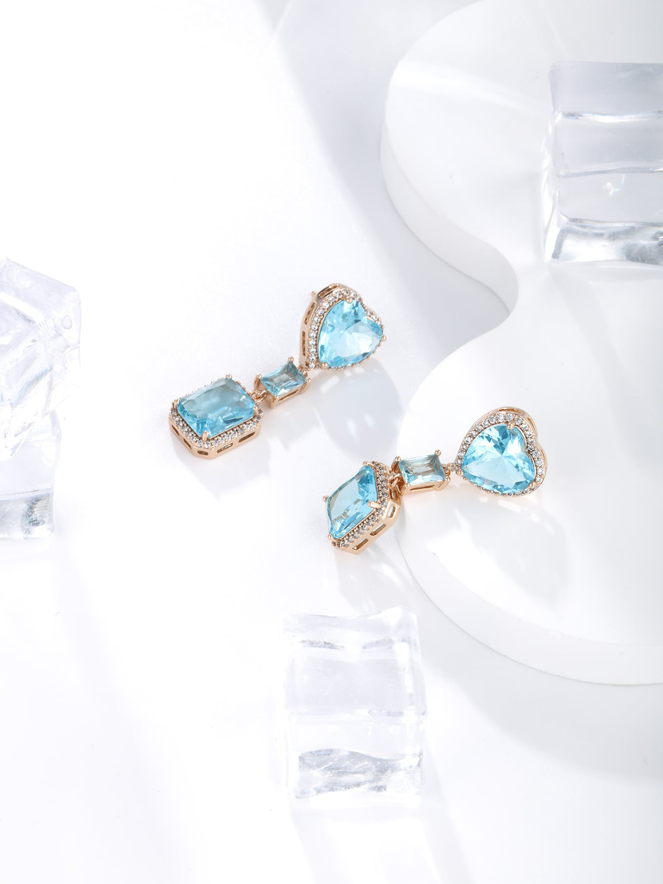 Luxury Copper CZ Earrings