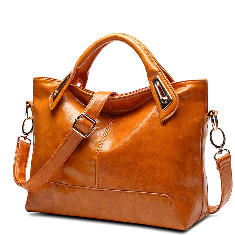 Retro Style PU Leather Bag with Detachable Strap