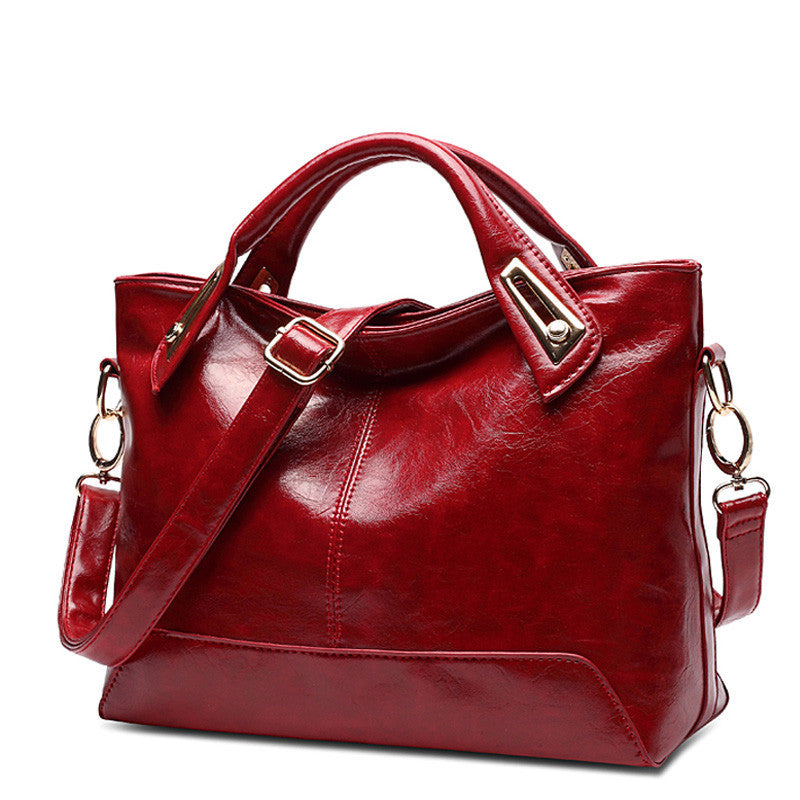 Retro Style PU Leather Bag with Detachable Strap