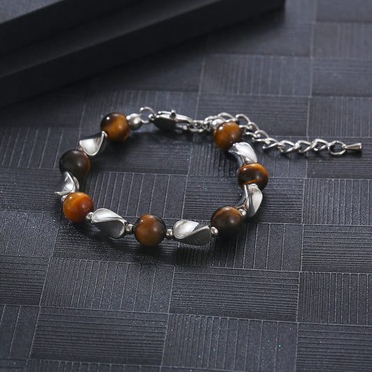 Stainless Steel Bead Retro Fashion Bracelet